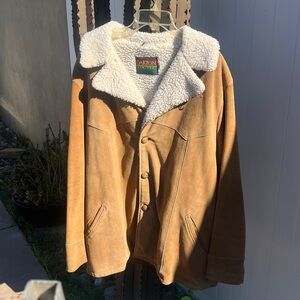 Vintage 70's Suede Sherpa lined Ranchers/Yellowstone Coat/Jacket -Oakton